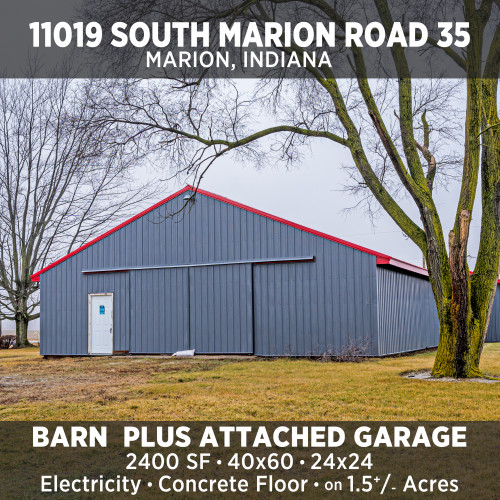 Barn + Attached Garage on a Corner Lot
