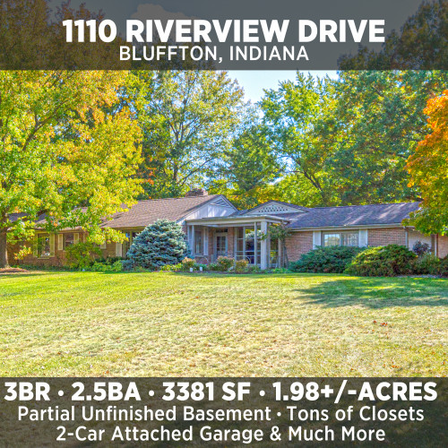 Just 40 minutes from Fort Wayne. Live the small town life but close to the big city! Brick home on a mature tree lot!
