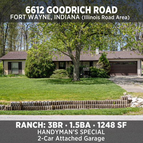 Ranch: 3BR ∙ 1.5BA ∙ 1248SF ∙ Great yard with mature trees